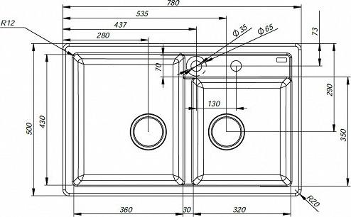 Кухонная мойка Iddis Vane G V23P782i87, песок