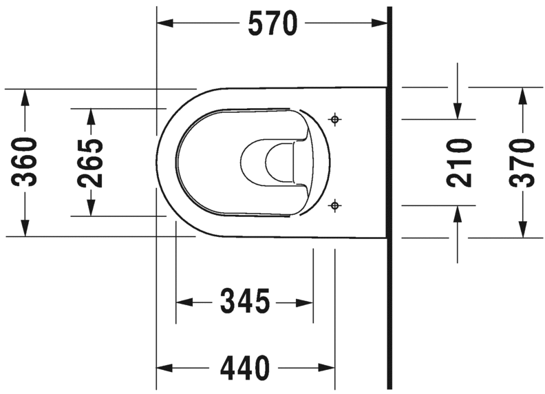 Подвесной унитаз Duravit ME by Starck 2528090000