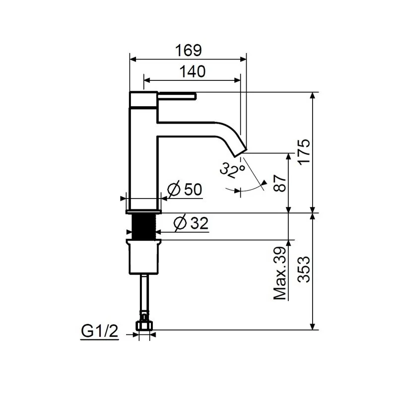 Смеситель для раковины Plumberia Selection Ixo XO0053OR золото