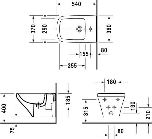 Подвесное биде Duravit DuraStyle 2287150000