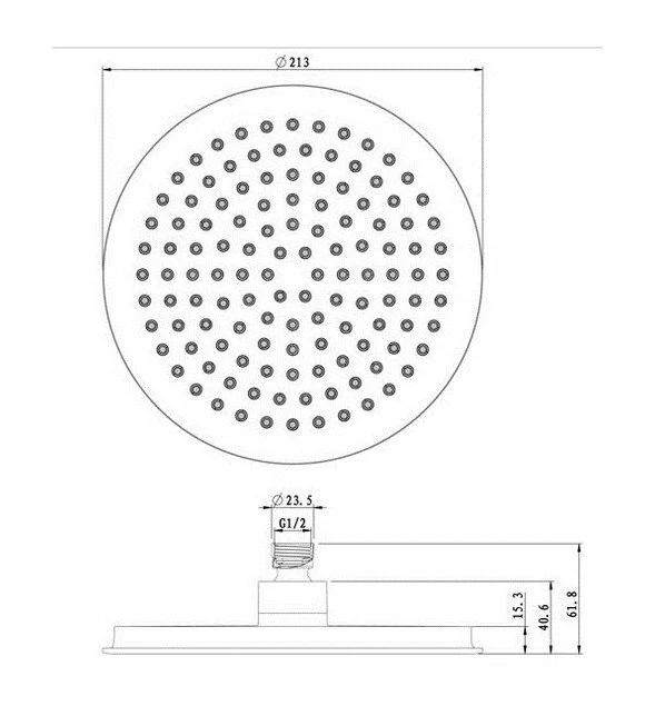 Душ верхний Caprigo Parts 99-503-crm хром