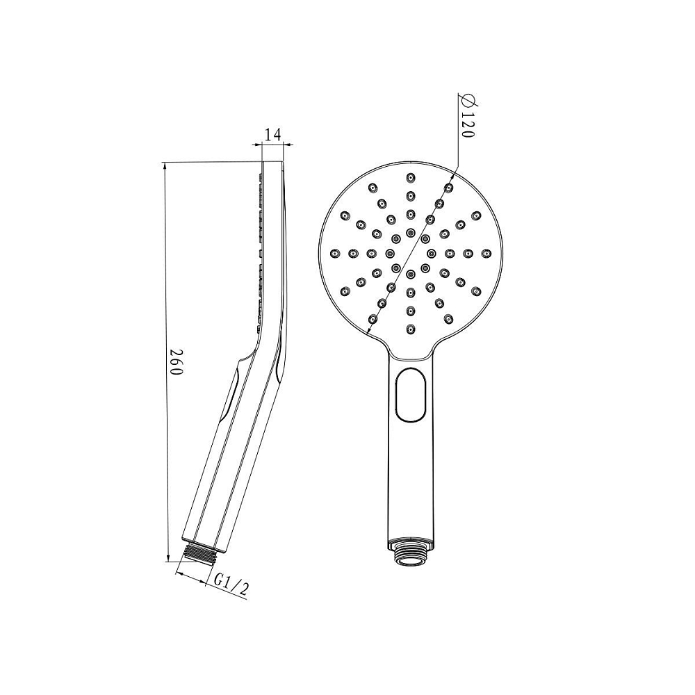 Душевая лейка Lemark LM8122BL черный