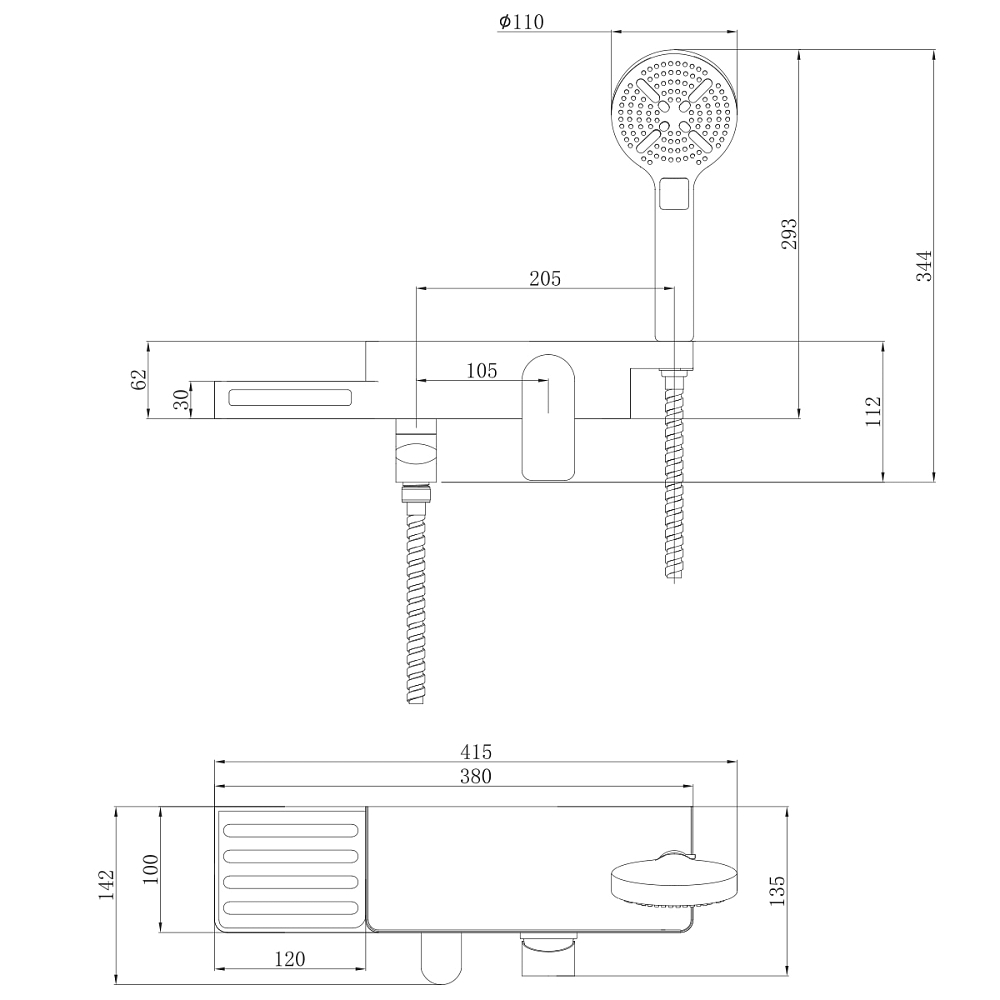 Смеситель для ванны с душем Lemark Unibox LM6914CW хром