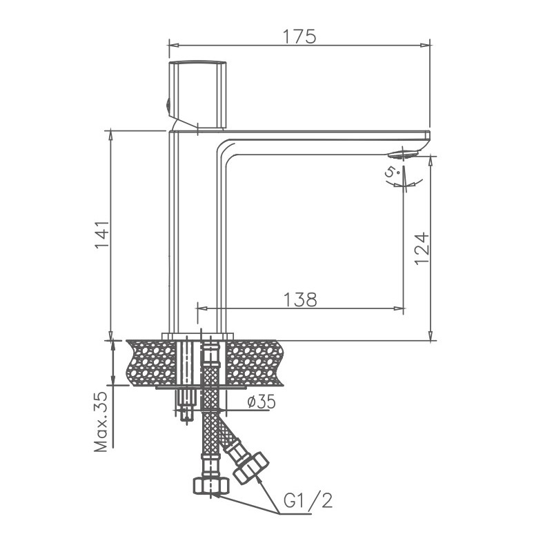 Смеситель для раковины Haiba HB10577 хром