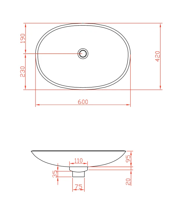 Раковина накладная ArtCeram La Fontana LFL001 0300 белый, черный