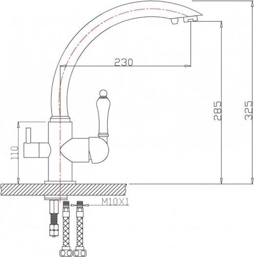 Смеситель Zorg Sanitary ZR 314 YF-33 ANTIQUE для кухонной мойки