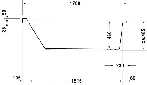 Акриловая ванна Duravit Starck 7000030000000 белый