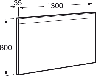 Зеркало 130 см Roca Prisma LED 812277000