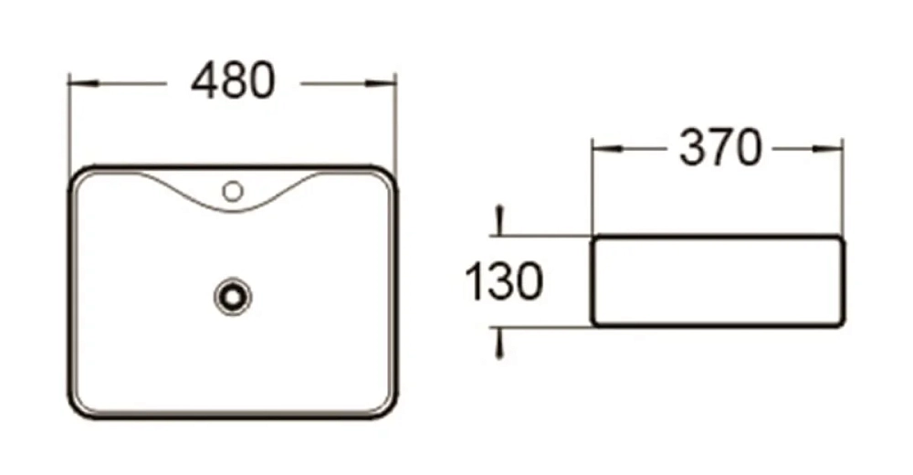 Раковина накладная SantiLine SL-1011MB черный