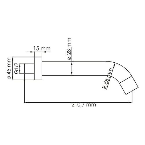 Излив  WasserKRAFT серия A A084 черный