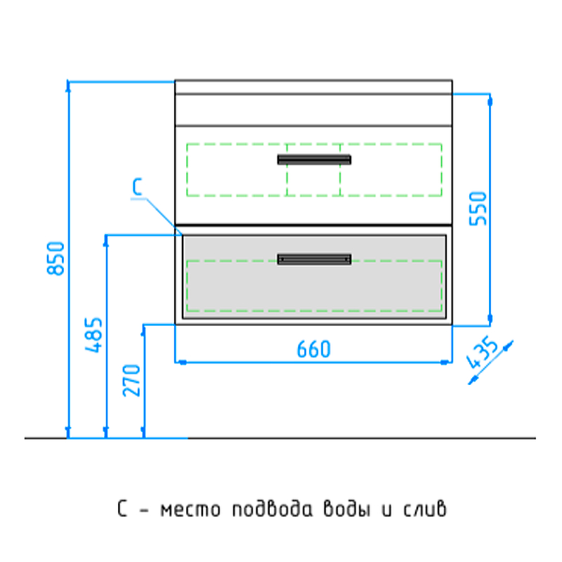 Тумба под раковину Style Line Лотос Plus 60 70 ЛС-00002304, подвесная, сосна лофт