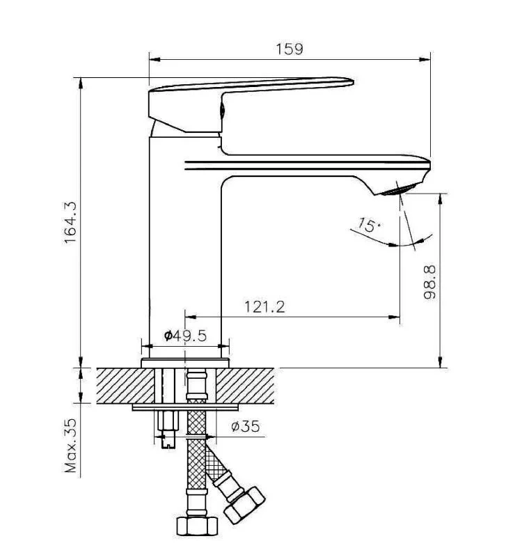 Смеситель для раковины Agger Clean A2402100 хром