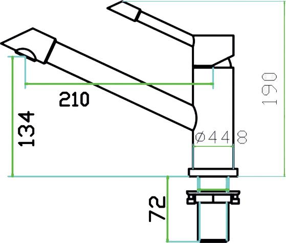 Смеситель Zorg Inox Elipso для кухонной мойки