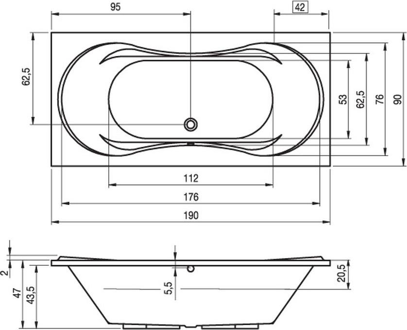 Акриловая ванна Riho Supreme 180х80 B012001005