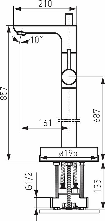 Смеситель для ванны Ferro Fiesta BFI11F, хром