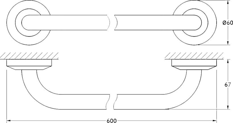 Полотенцедержатель FBS Standard STA 032 60 см