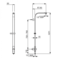 Душевая стойка с держателем Jaquar SHA-CHR-1215F