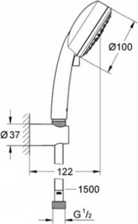 Душевой гарнитур Grohe New Tempesta Cosmopolitan 27588001