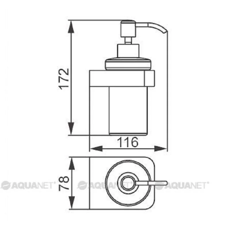 Дозатор для жидкого мыла Aquanet Серия 5700 187076 хром