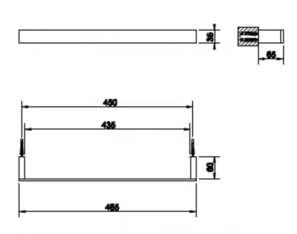 Полотенцедержатель Gessi Rettangolo 20900-031 хром