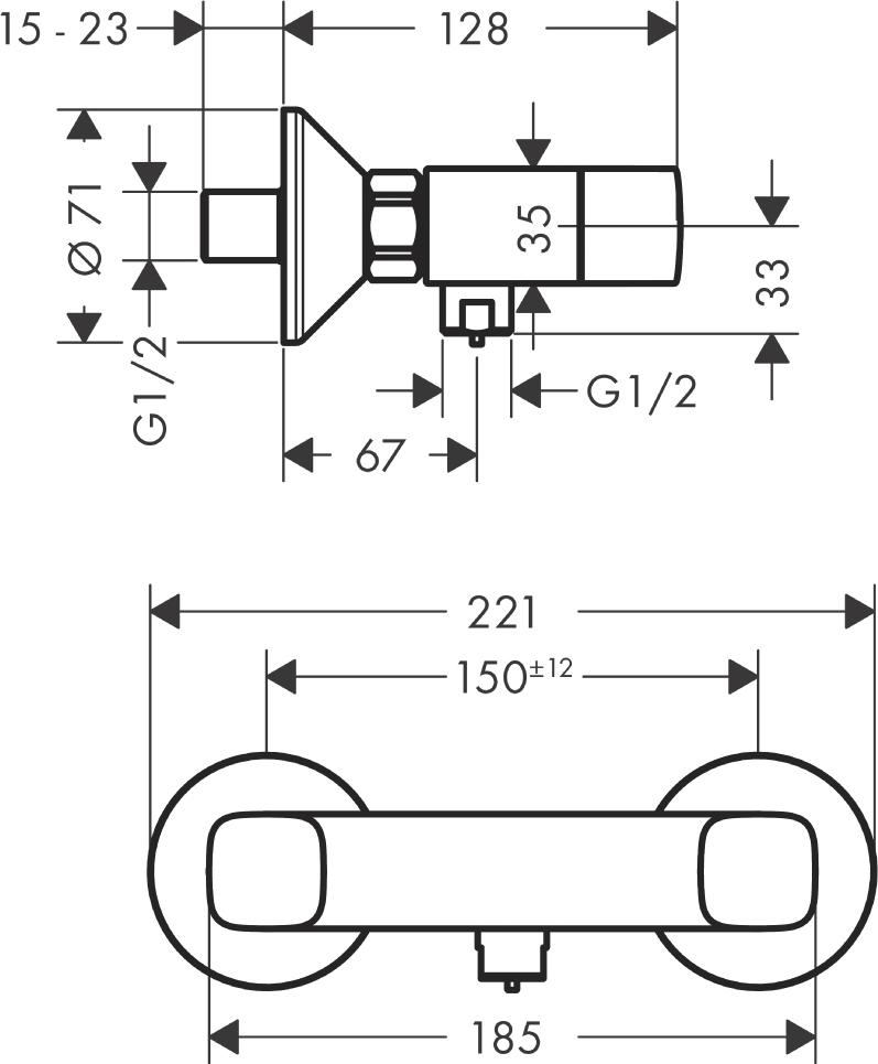 Смеситель для душа Hansgrohe Logis 71263000, хром