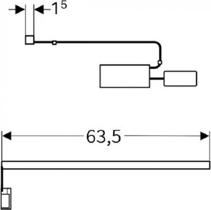 Универсальная подсветка 63 см Geberit 501635000