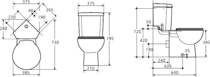 Приставной унитаз Ideal Standard Space E717201