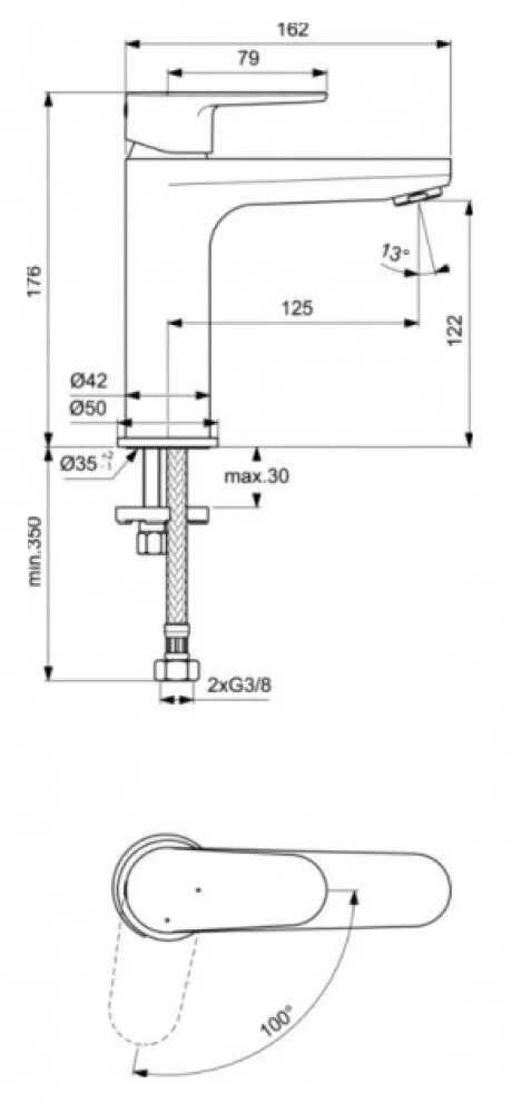 Смеситель для раковины Ideal Standard Cerafine BC700AA хром