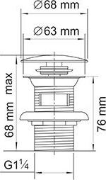 Донный клапан Wasserkraft A047