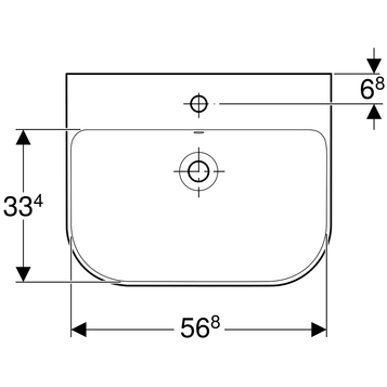 Раковина подвесная 60 см Geberit Smyle 500.228.01.1, белый