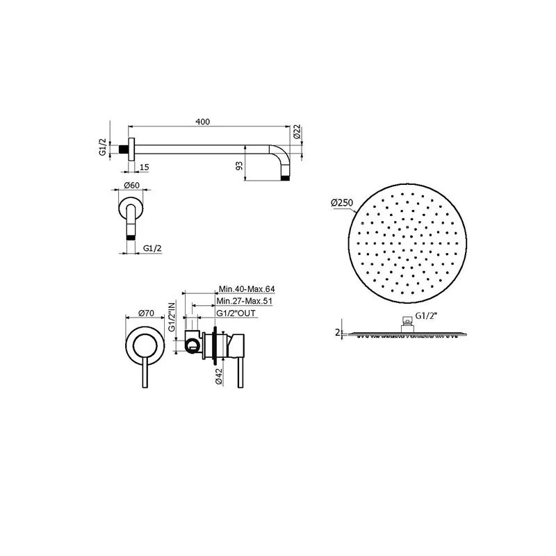 Душевая система Plumberia Selection Ixo KITXO01BO белый