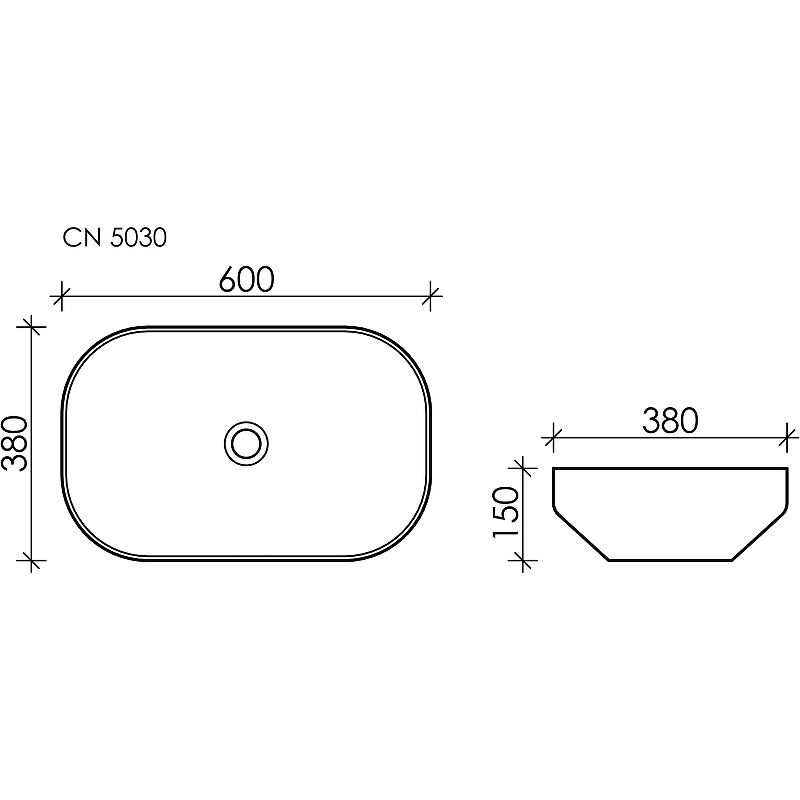 Раковина накладная Ceramica Nova Element CN5030 белый