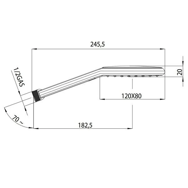 Душевая лейка Bossini Agua Fit Air B00174.030 хром