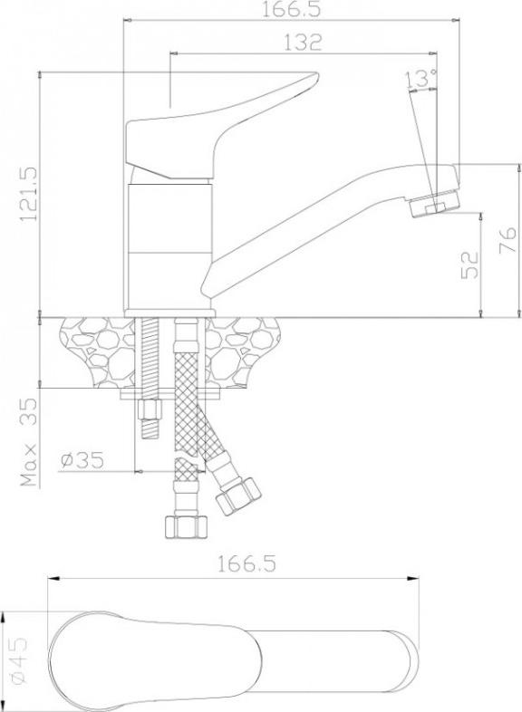 Смеситель для раковины Olive’S Arriba 09110AR