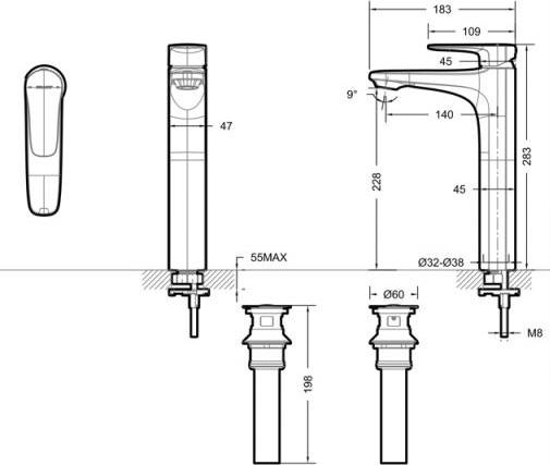 Смеситель Bravat Source F1173218CP-A-ENG для раковины