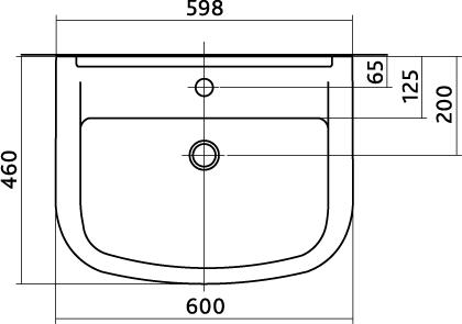 Раковина 60 см IFO Orsa RP411160100