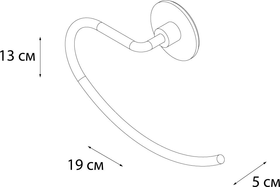 Полотенцедержатель Fixsen Round FX-92111 хром