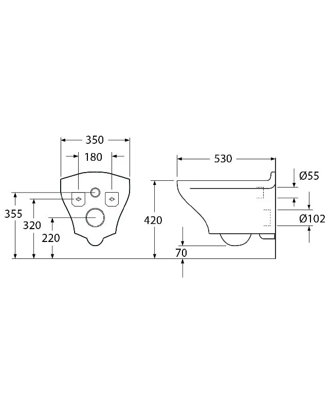 Подвесной унитаз Gustavsberg Estetic GB1183300S5030 безободковый, крышка микролифт, черный матовый