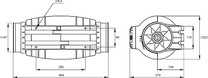 Вытяжной вентилятор Soler&Palau TD 500/150-160 Silent 3V