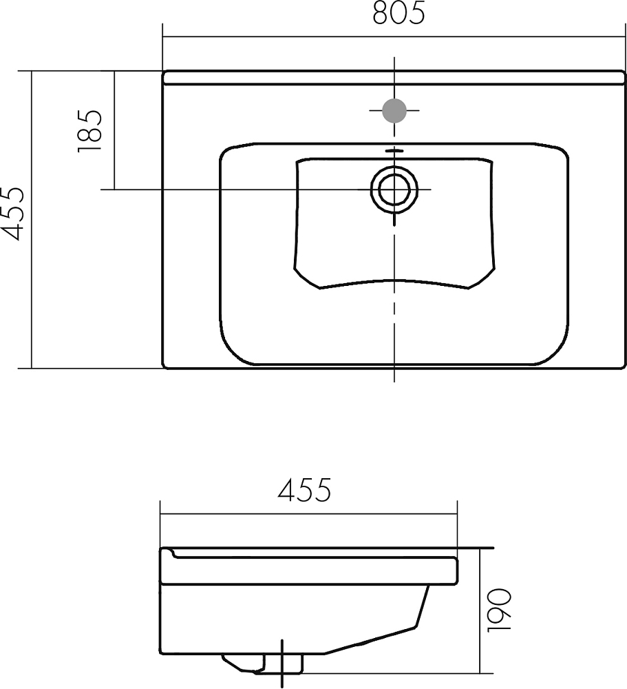 Тумба с раковиной STWORKI Стокгольм 80