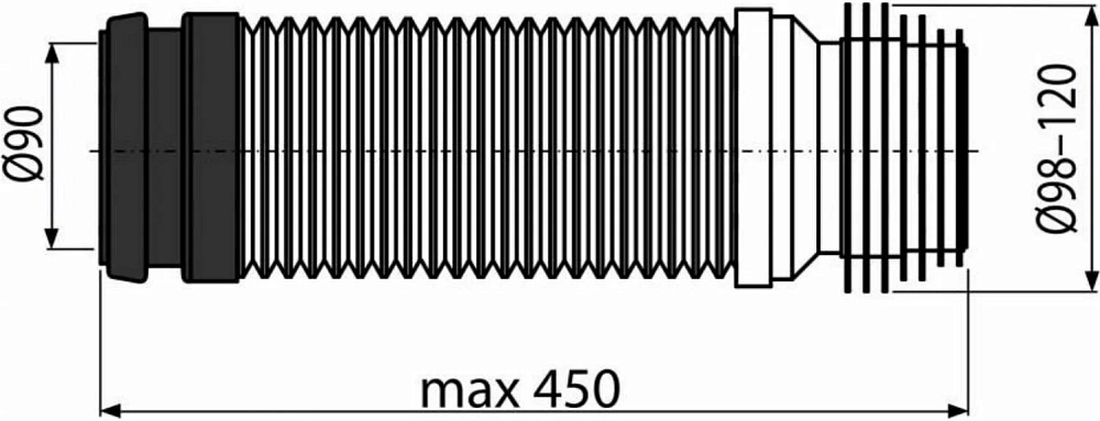 Гибкий отвод Alcaplast M9006