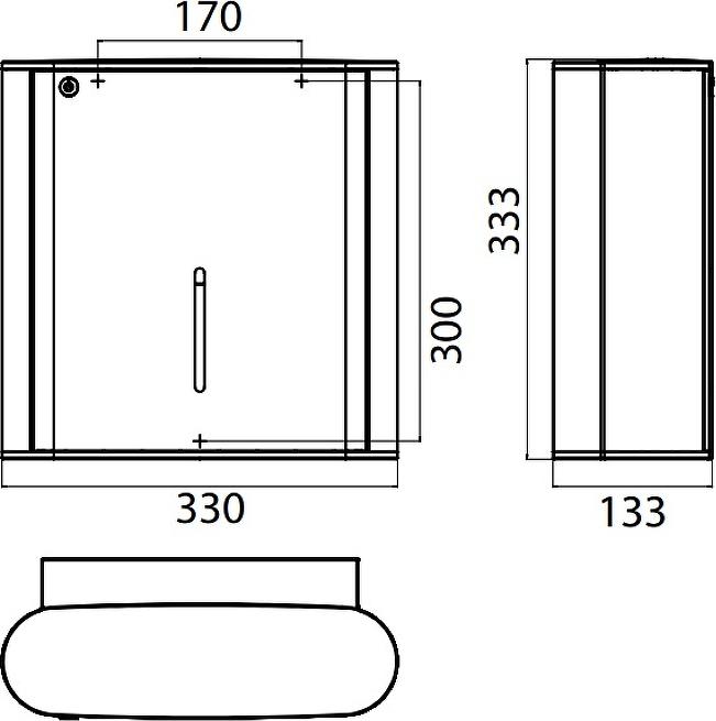 Держатель бумажных полотенец Emco System2 3549 001 00, хром/черный