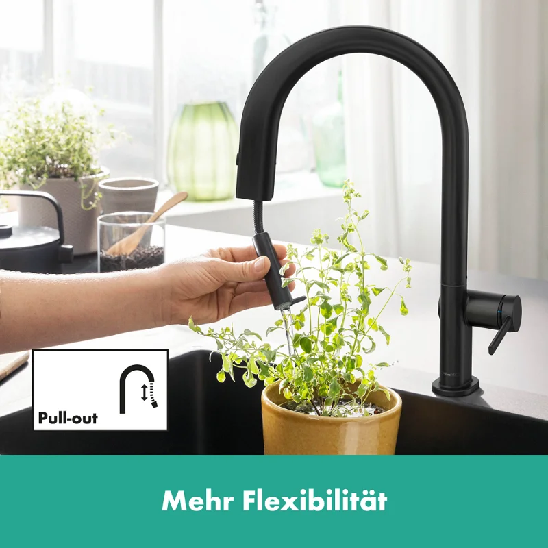 Смеситель для кухни Hansgrohe Aqittura 76800670 черный