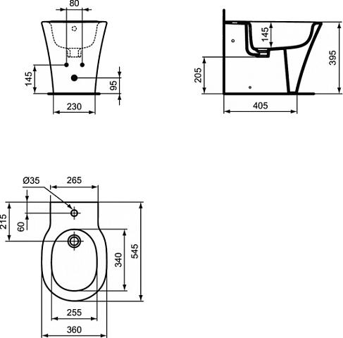 Напольное биде Ideal Standard Connect Air E018001