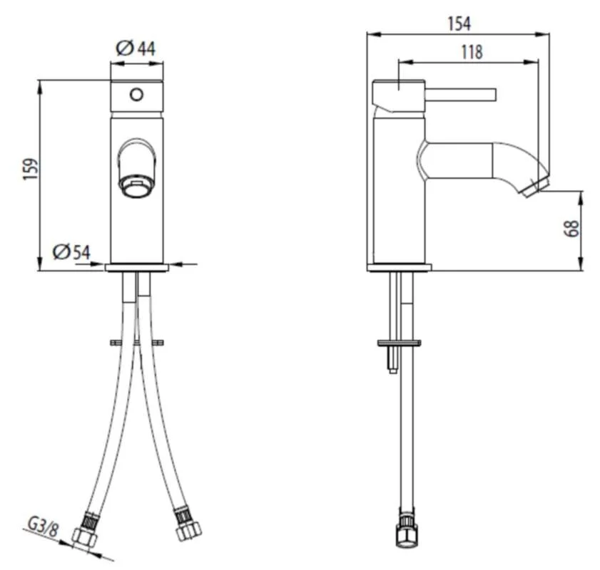 Смеситель для раковины M&Z Ditirambo DRB00208 хром