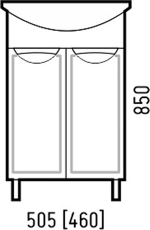 Тумба под раковину Corozo Монро 50 SD-00001090, белый