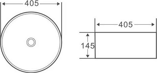 Раковина накладная 40 см Belbagno BB1342H300