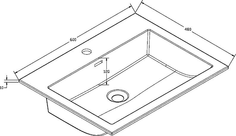 Раковина Vincea 60 VCB-13600G, серый