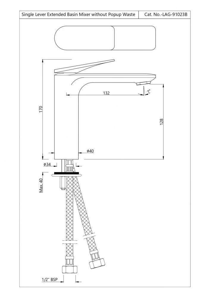 Смеситель для раковины Jaquar Laguna LAG-CHR-91023B хром