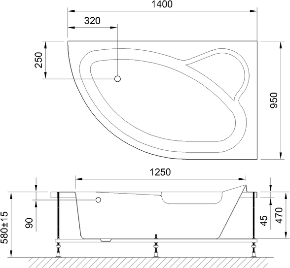 Акриловая ванна Royal Bath ALPINE 140x100 RB819103R